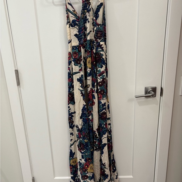 Free People Through the Vine Floral Maxi Dress in Ivory Combo Size XS - Picture 7 of 16